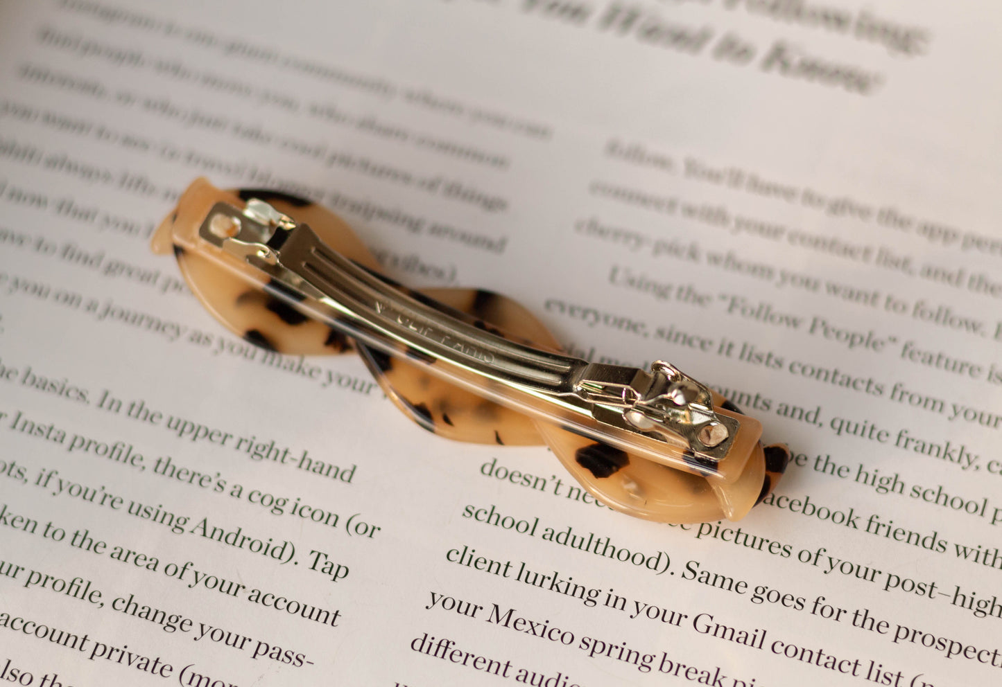 Acetate Braid Hair Barrette Clip