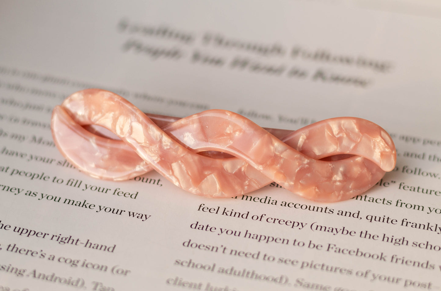 Acetate Braid Hair Barrette Clip