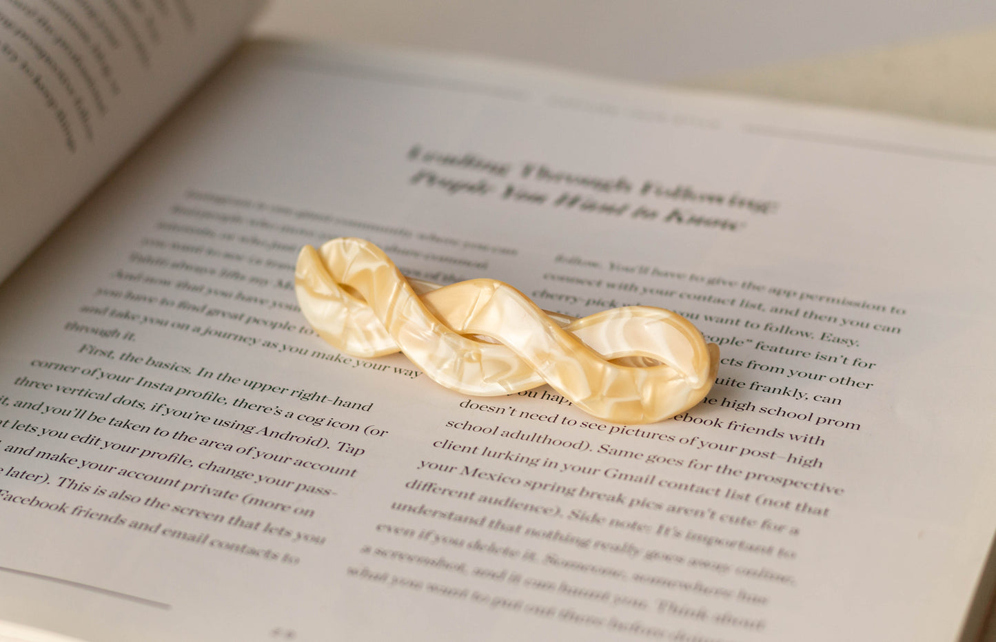 Acetate Braid Hair Barrette Clip