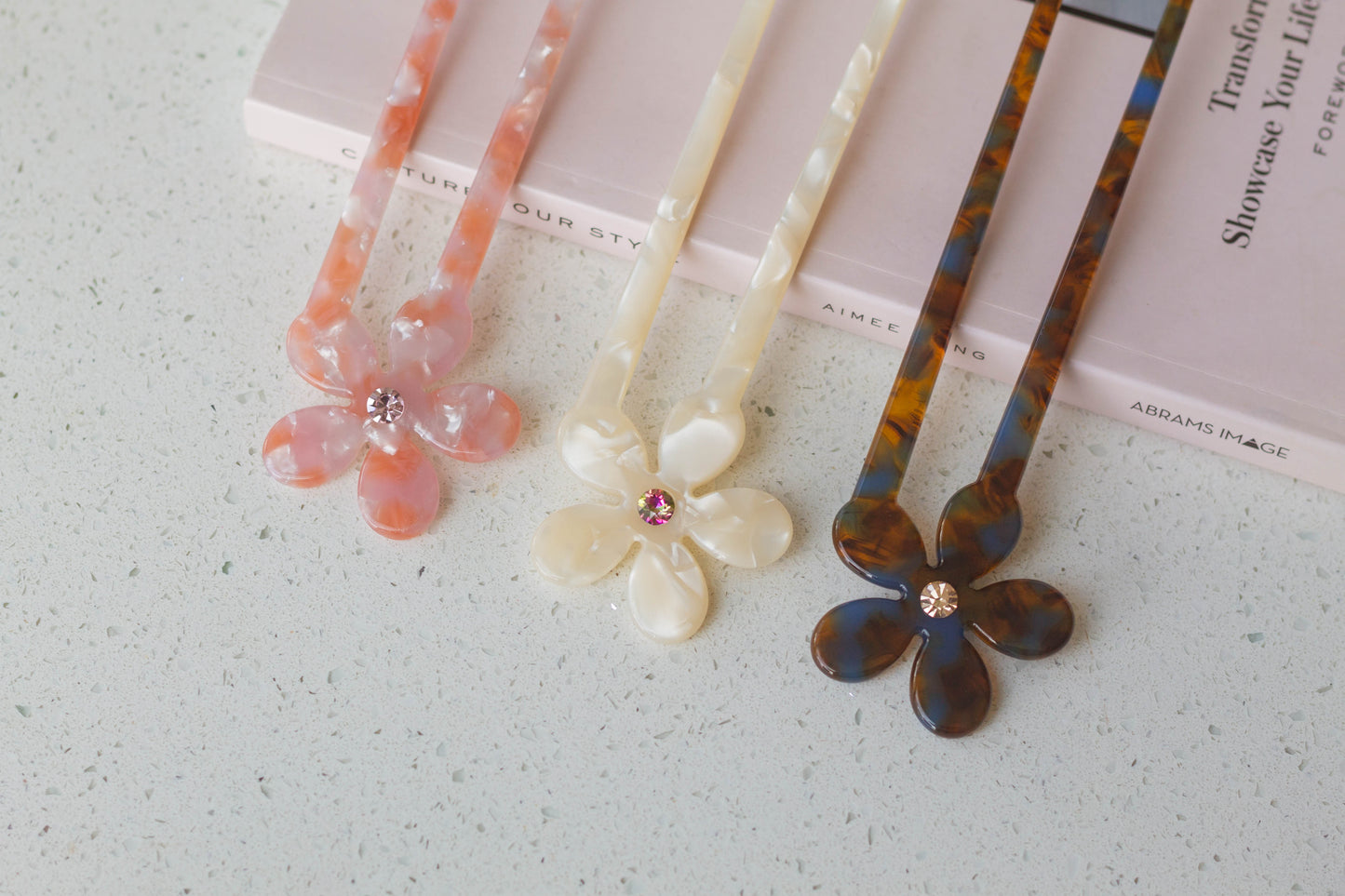 Acetate Fleur French Hair Pin