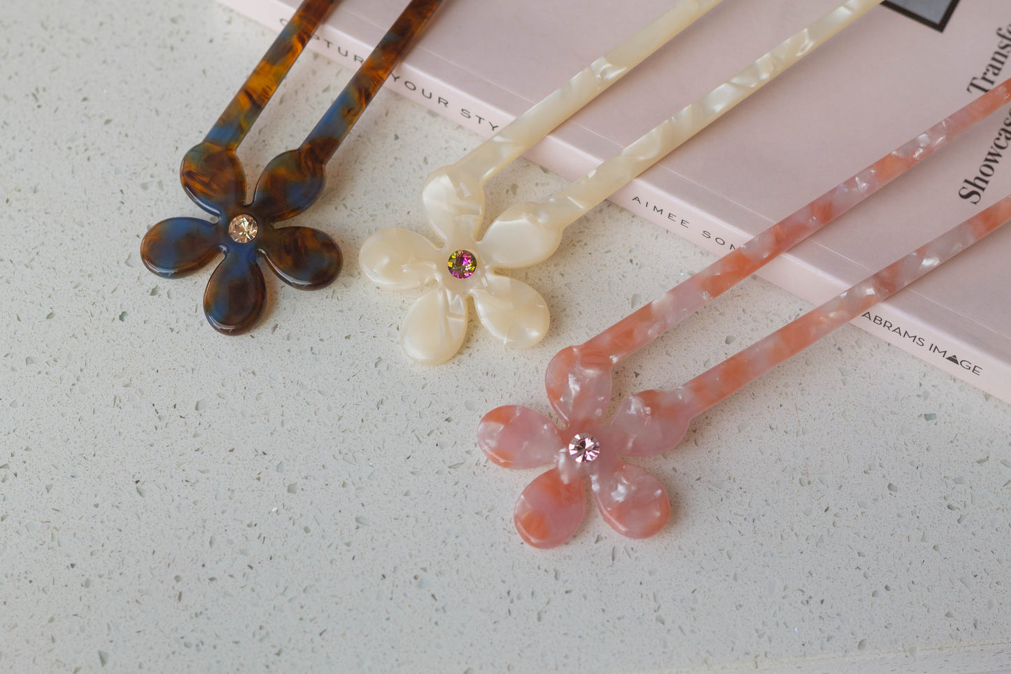 Acetate Fleur French Hair Pin