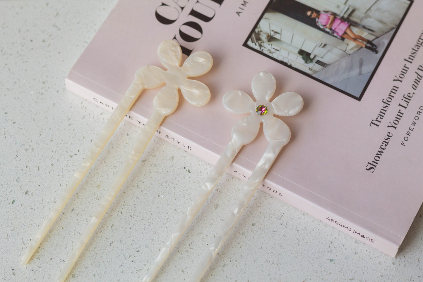 Acetate Fleur French Hair Pin