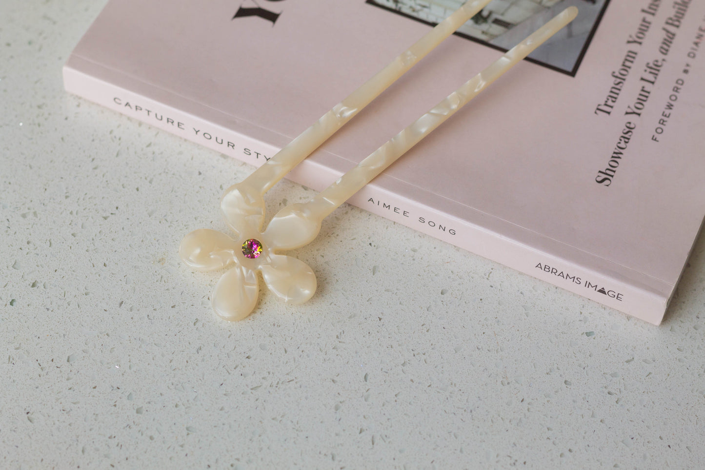 Acetate Fleur French Hair Pin