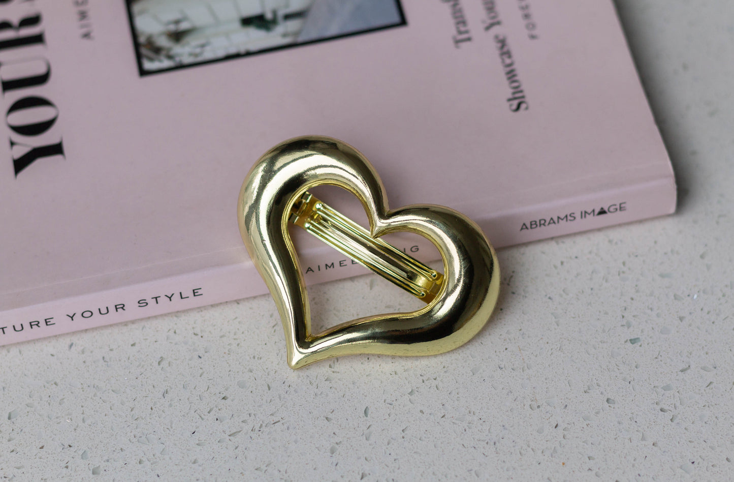 Retro Metal Heart Barrette
