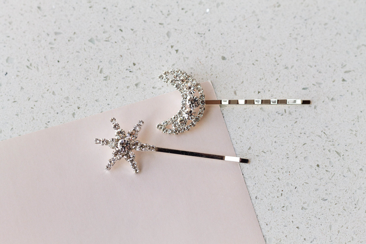 Crystal Star Hair Pins Set of 4