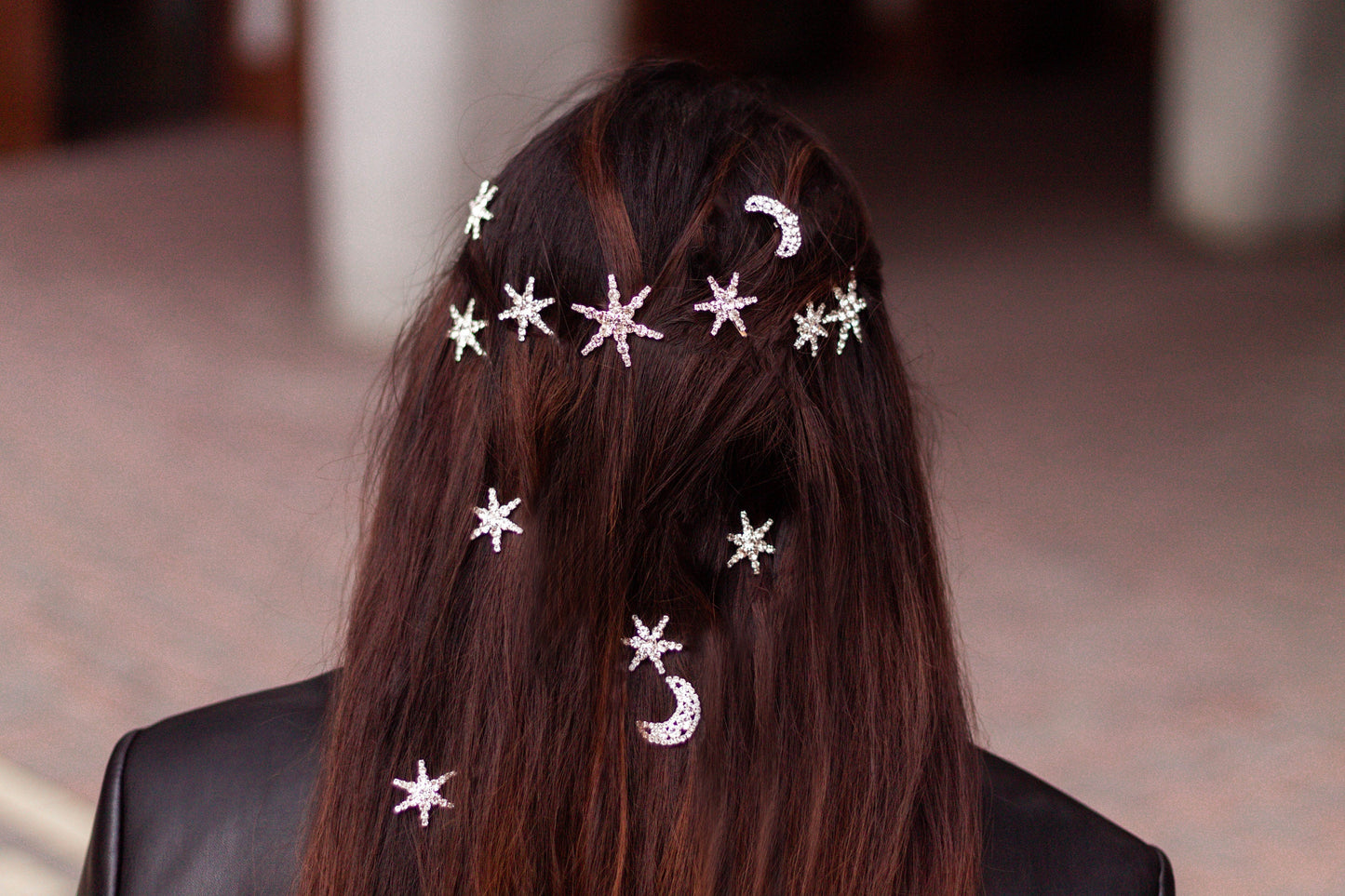 Crystal Star Hair Pins Set of 4