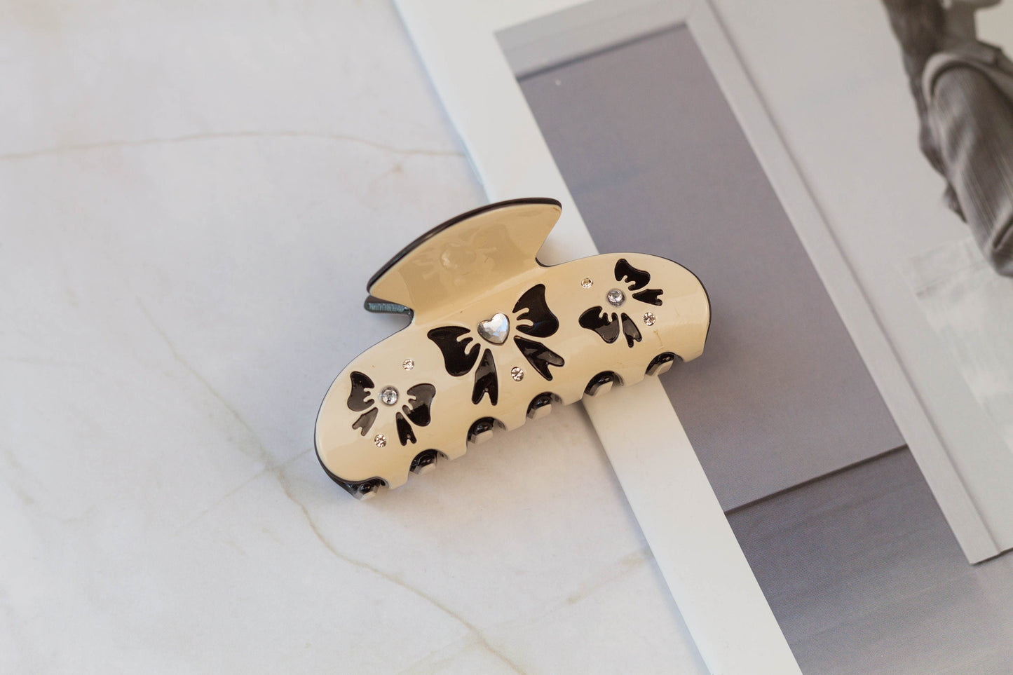 Bow Print Hair Claw