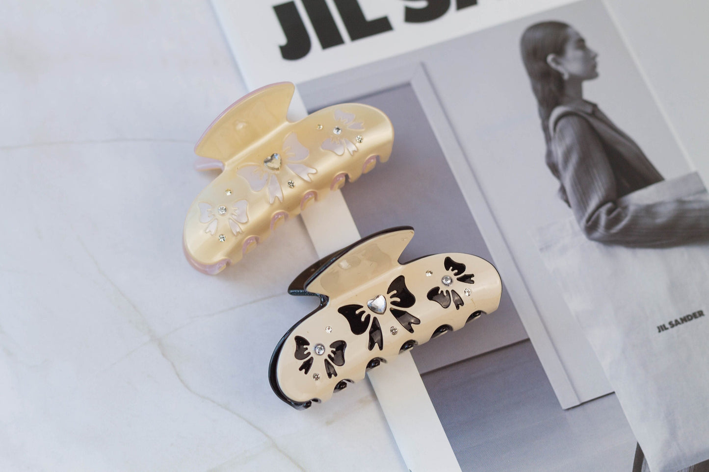 Bow Print Hair Claw