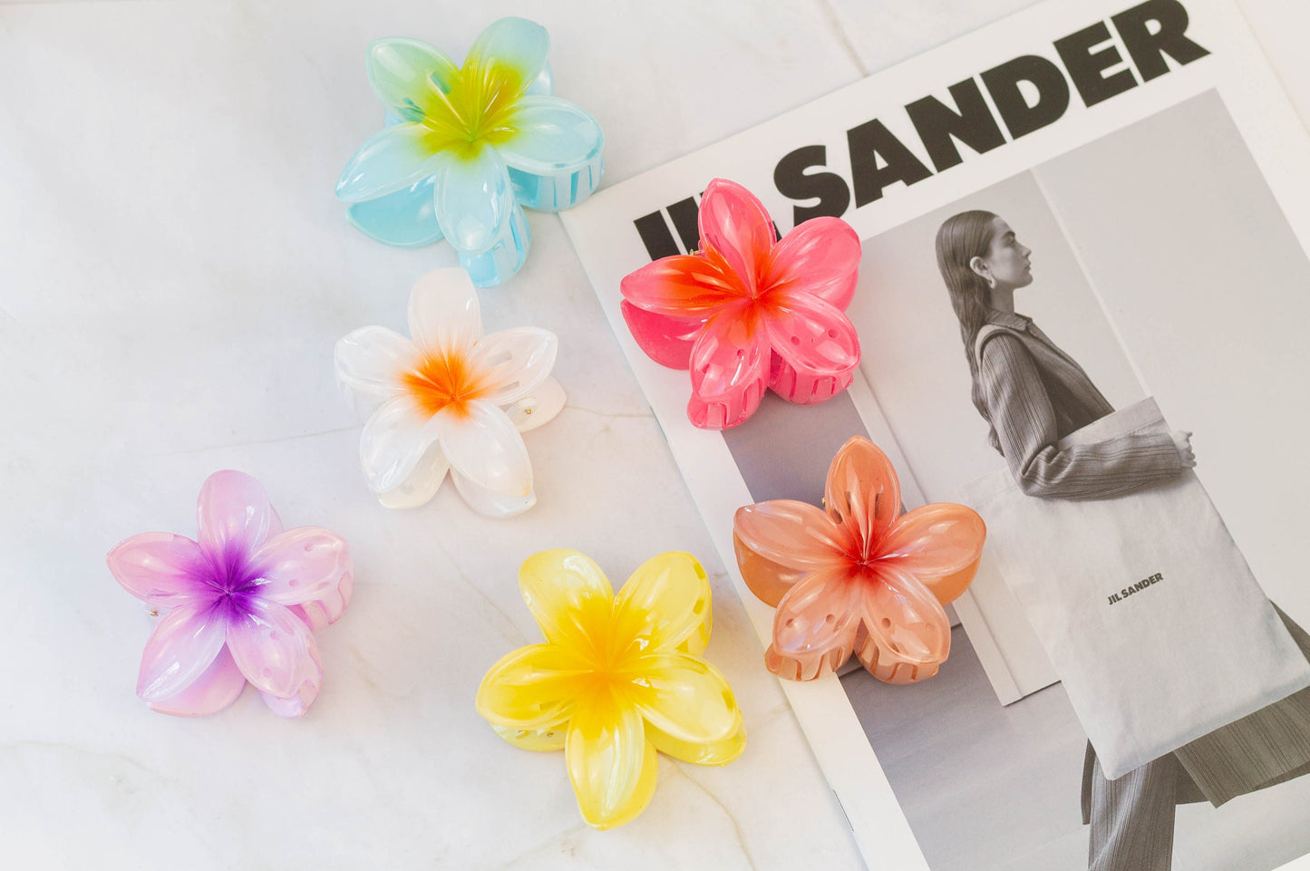 Hawaiian Flower Hair Claw Clip
