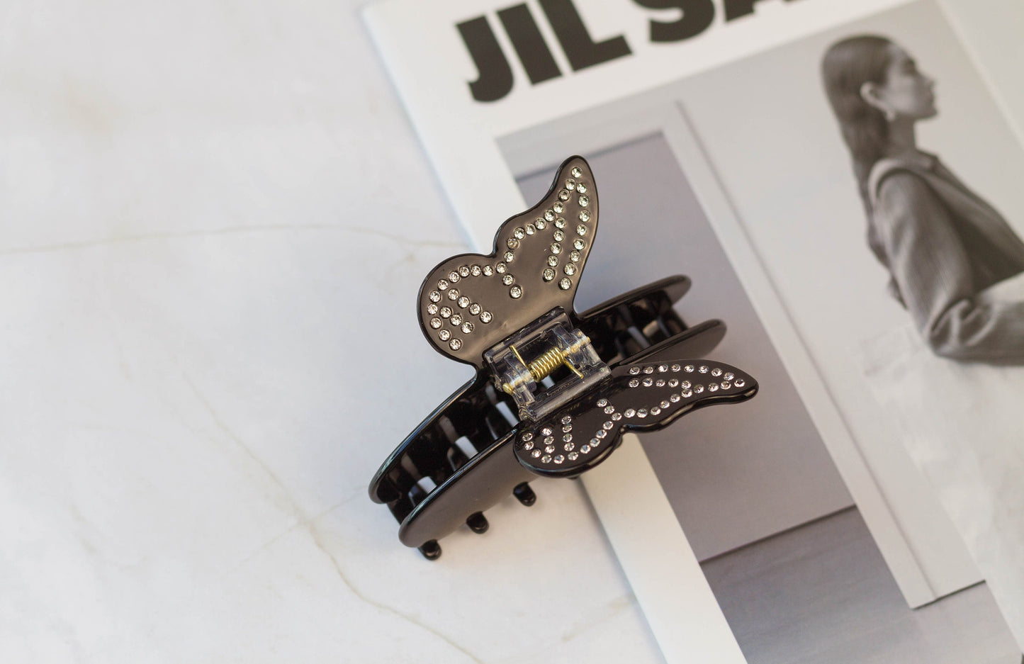 Rhinestone Butterfly Hair Claw Clip
