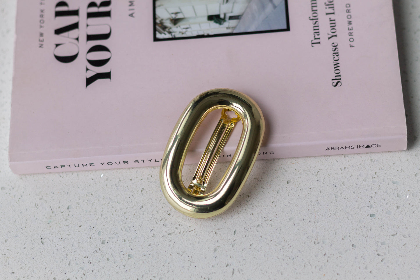 Retro Metal Oval Barrette