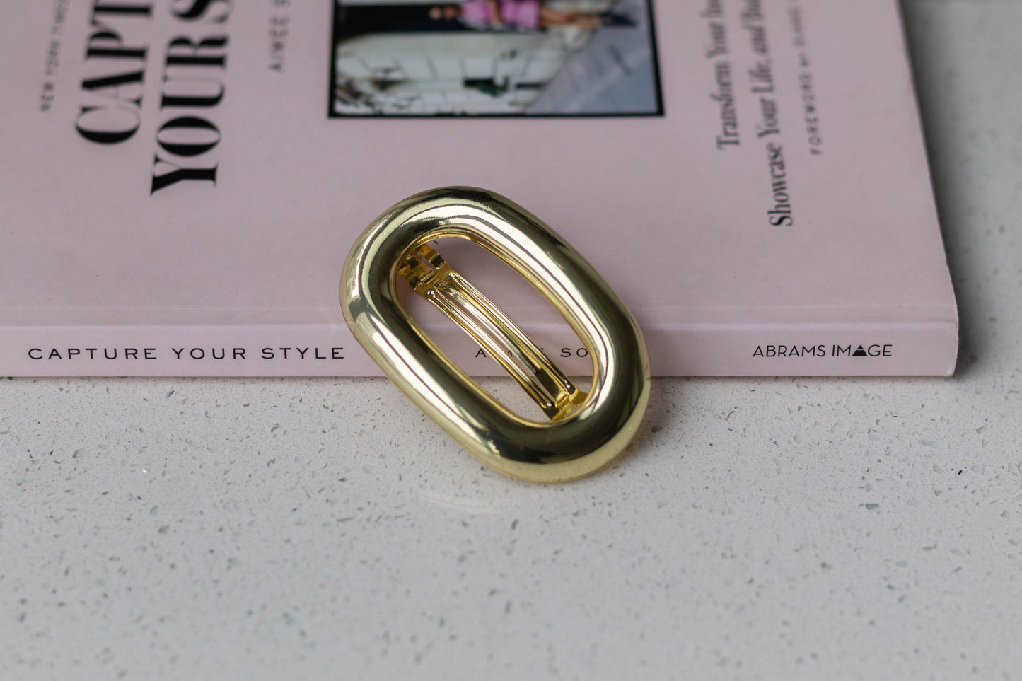 Retro Metal Oval Barrette