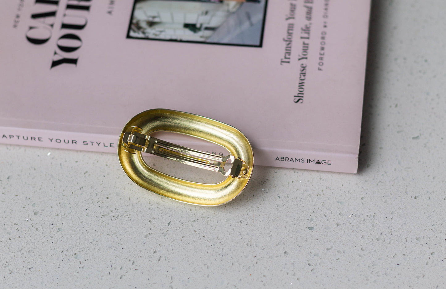 Retro Metal Oval Barrette