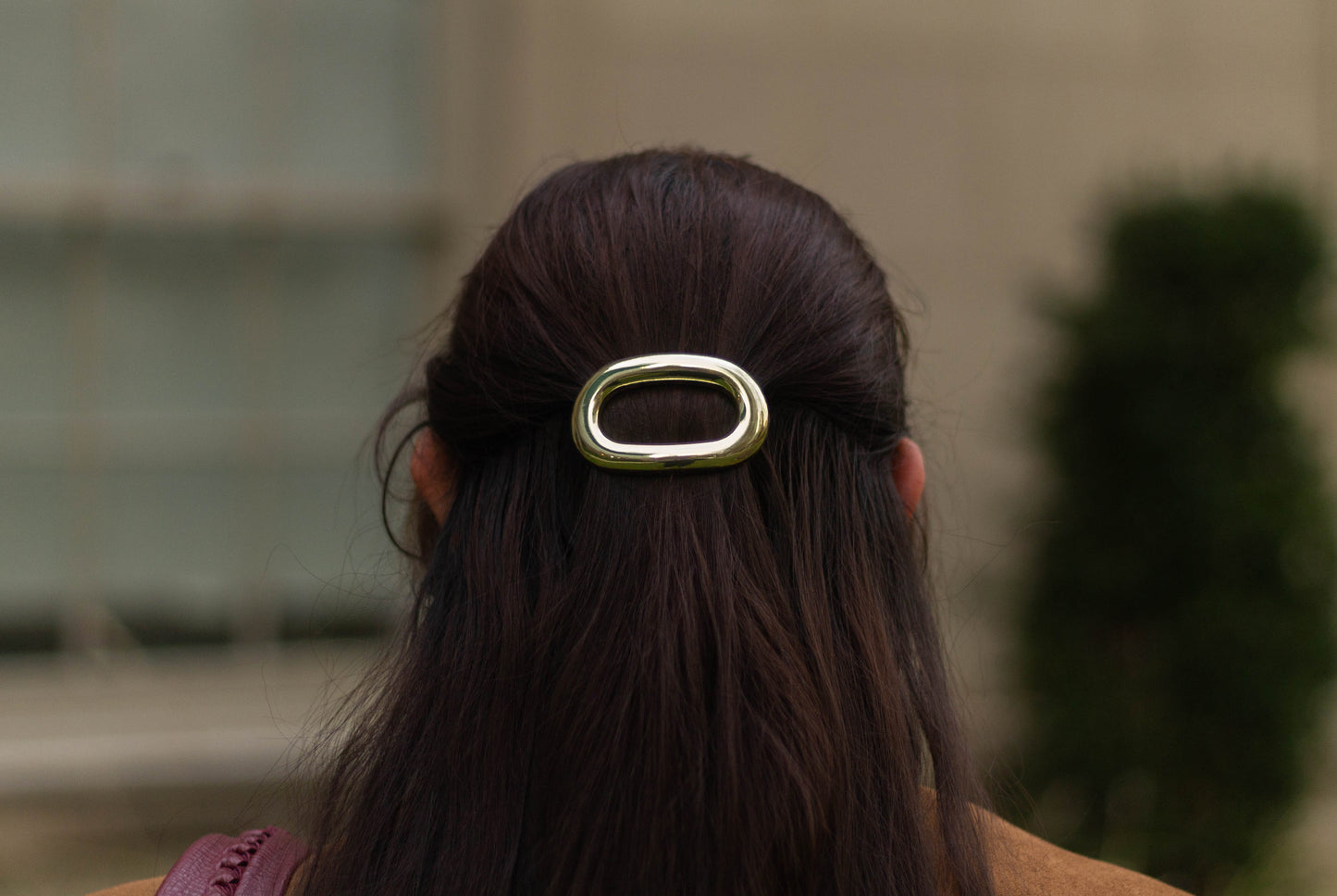 Retro Metal Oval Barrette