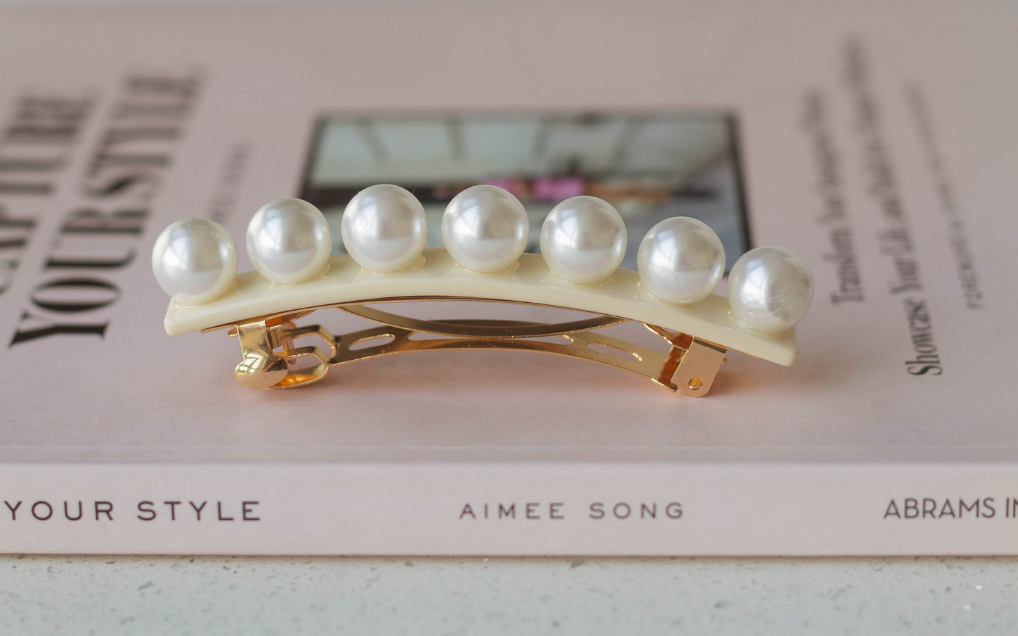 Pearl Barrette Hair Clip