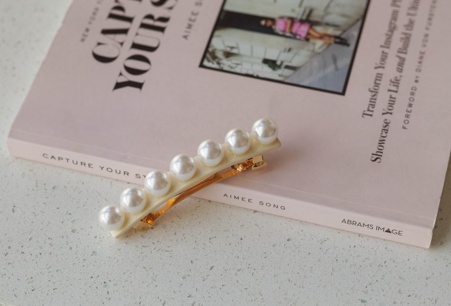 Pearl Barrette Hair Clip