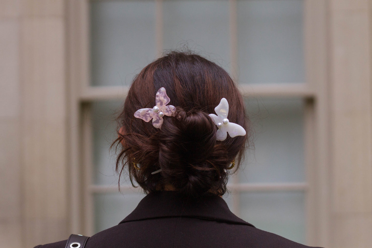 Pearl Butterfly French Hair Pin