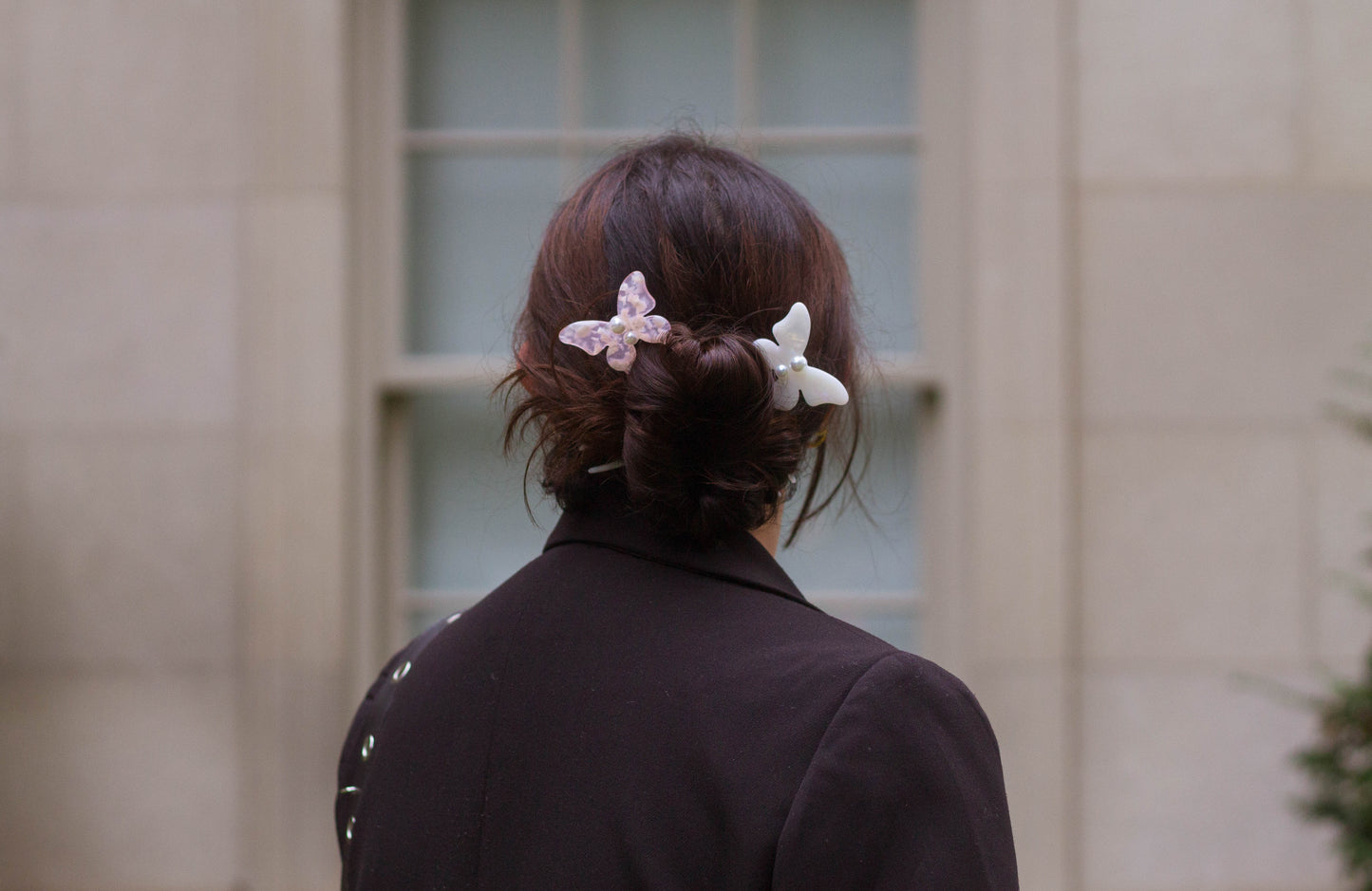Pearl Butterfly French Hair Pin