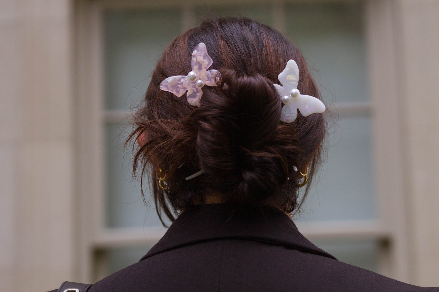 Pearl Butterfly French Hair Pin