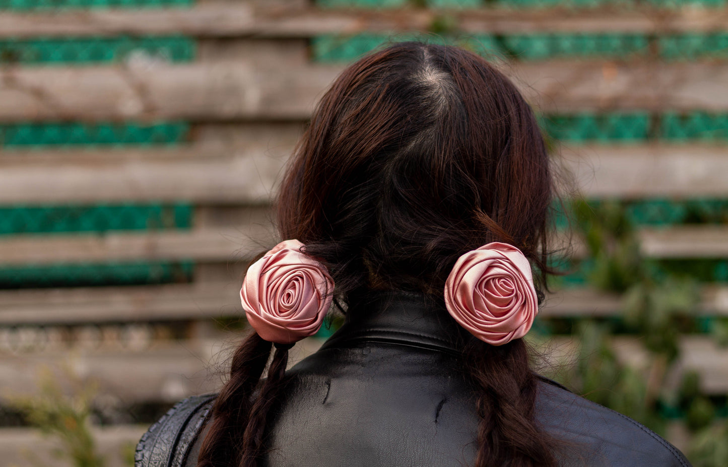 Satin Rose Scrunchies