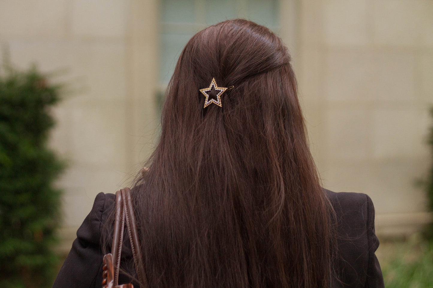 Rhinestone Gold Star Hair Pin