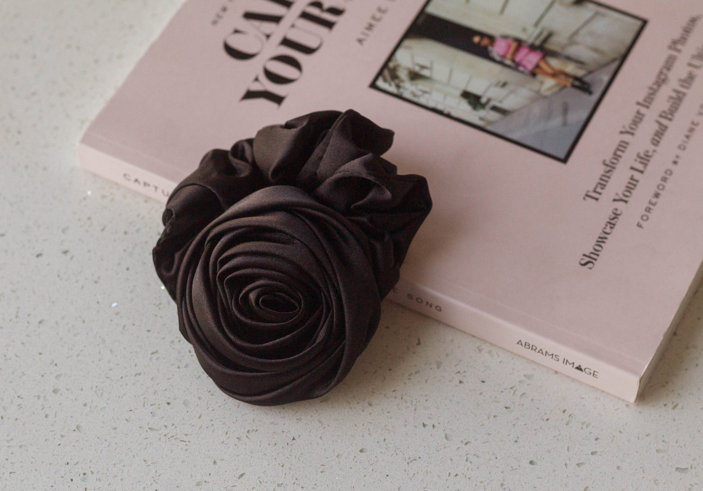 Satin Rose Scrunchies