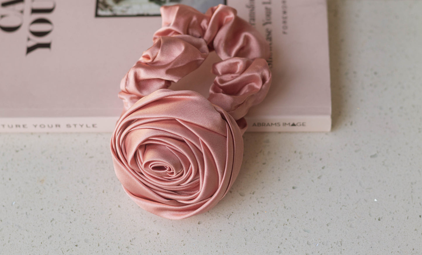 Satin Rose Scrunchies