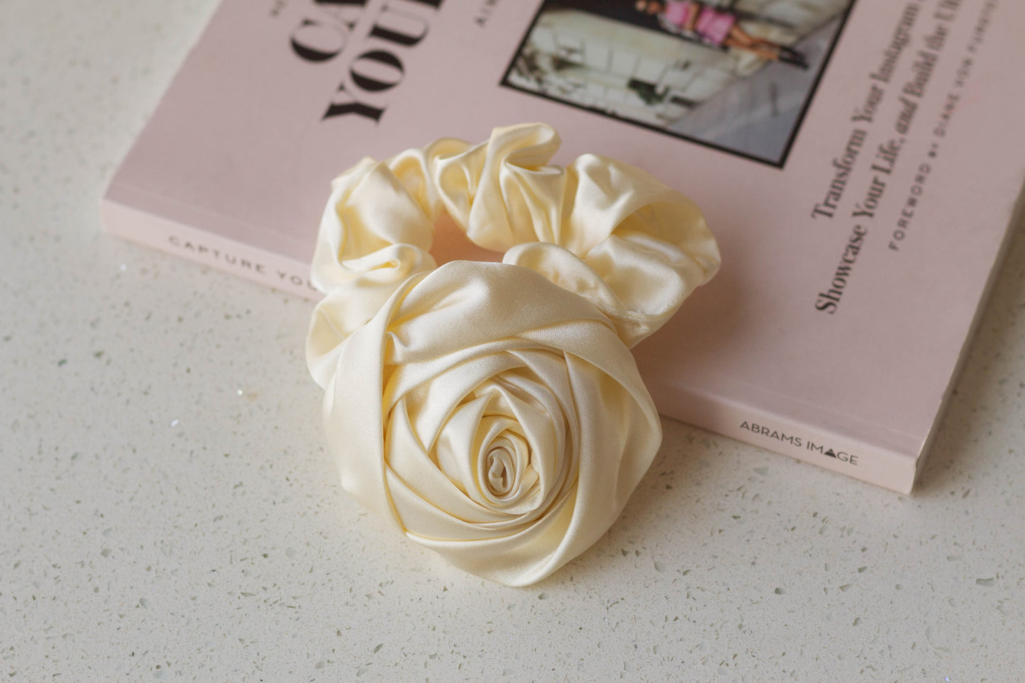 Satin Rose Scrunchies
