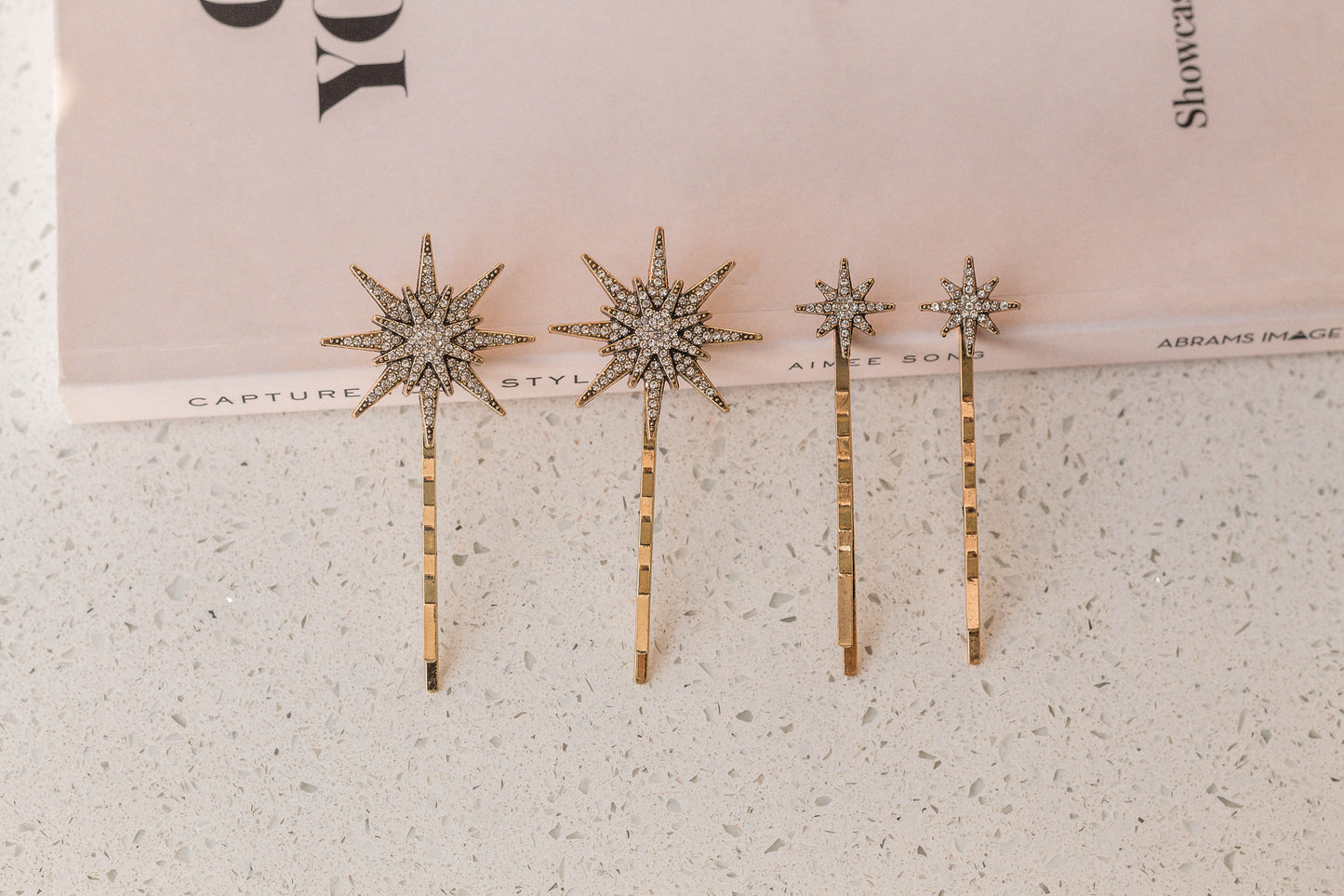 Rhinestone Star Hairpins
