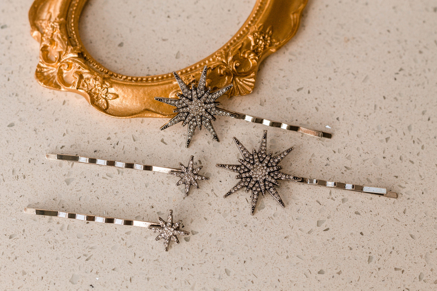 Rhinestone Star Hairpins