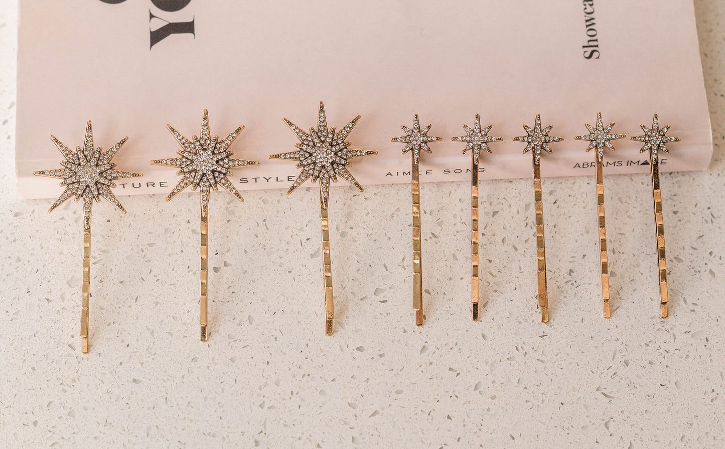 Rhinestone Star Hairpins