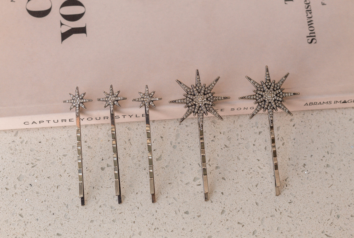 Rhinestone Star Hairpins