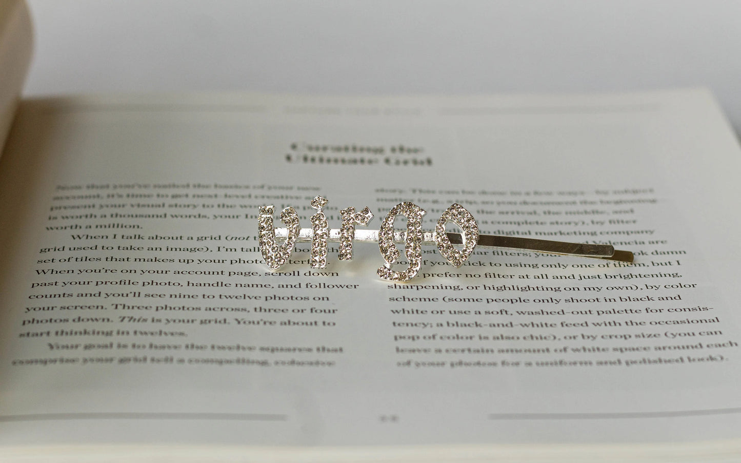 Zodiac Rhinestone Hair Pin
