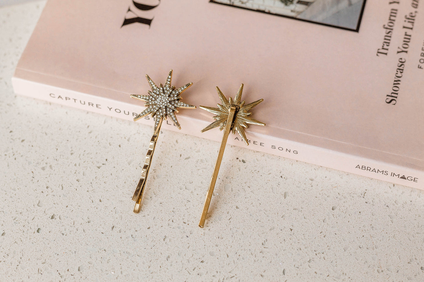 Rhinestone Star Hairpins
