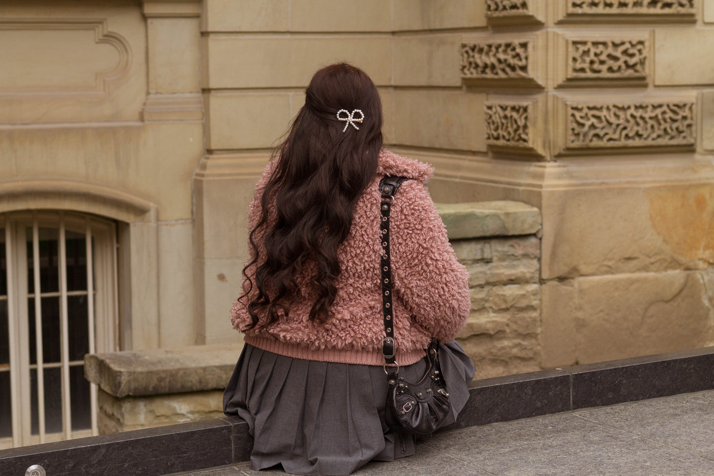 Pearl Hair Bow Clip