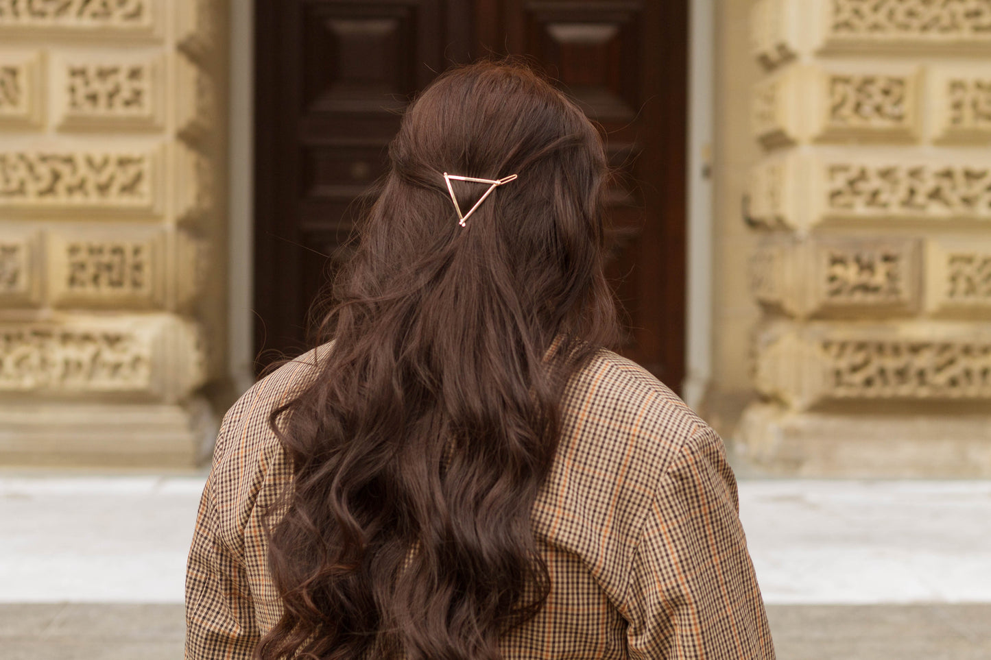 Metal Triangle Hair Pin