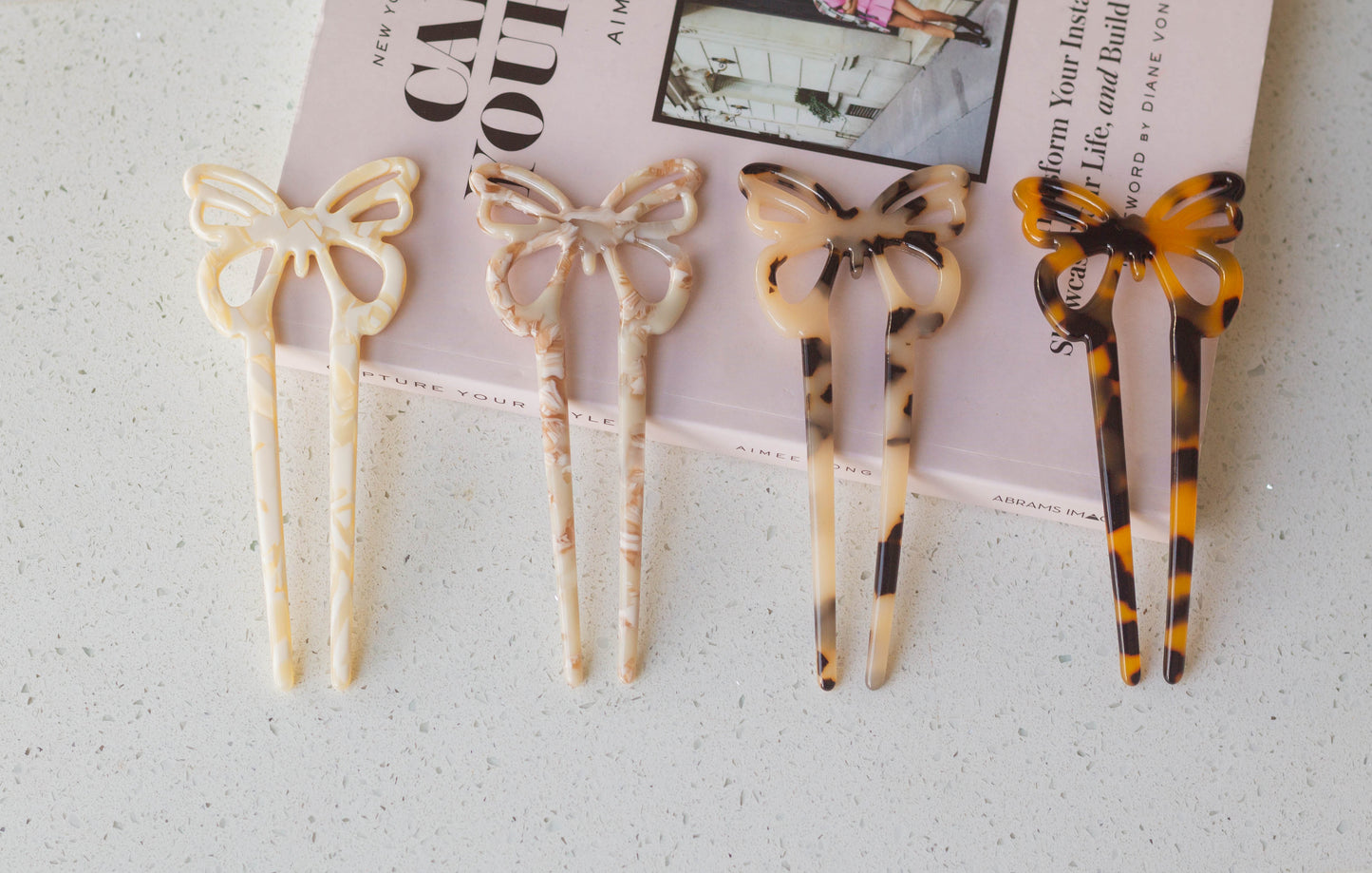 Hollow Butterfly French Hair Pin