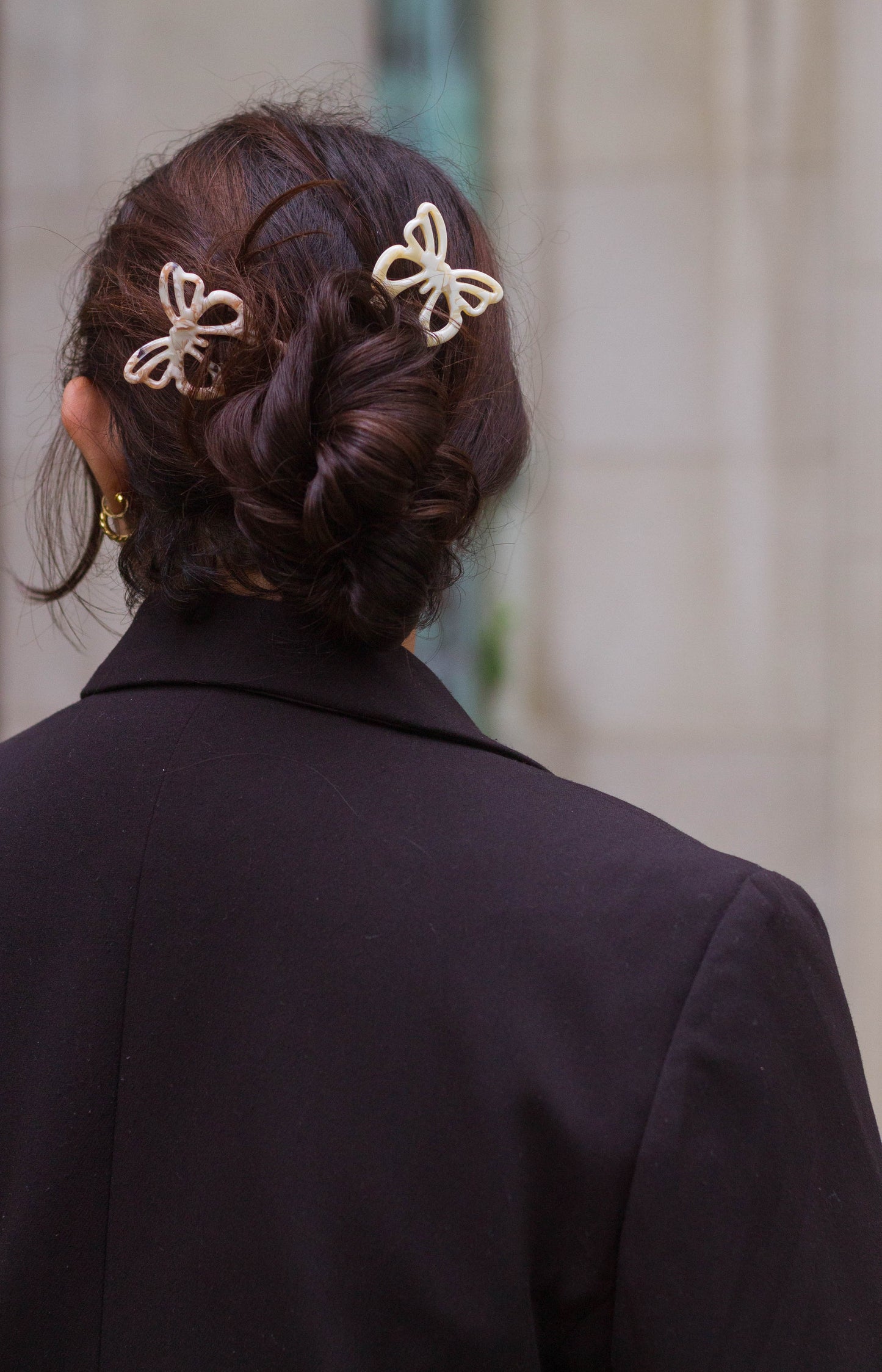 Hollow Butterfly French Hair Pin