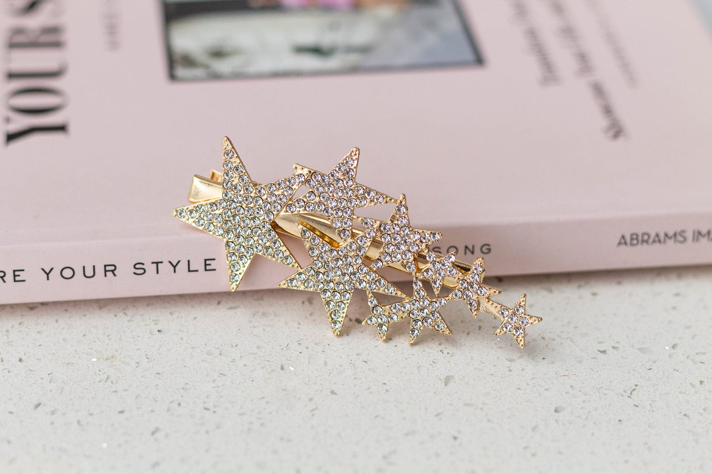 Cluster Rhinestone Star Hair Clips