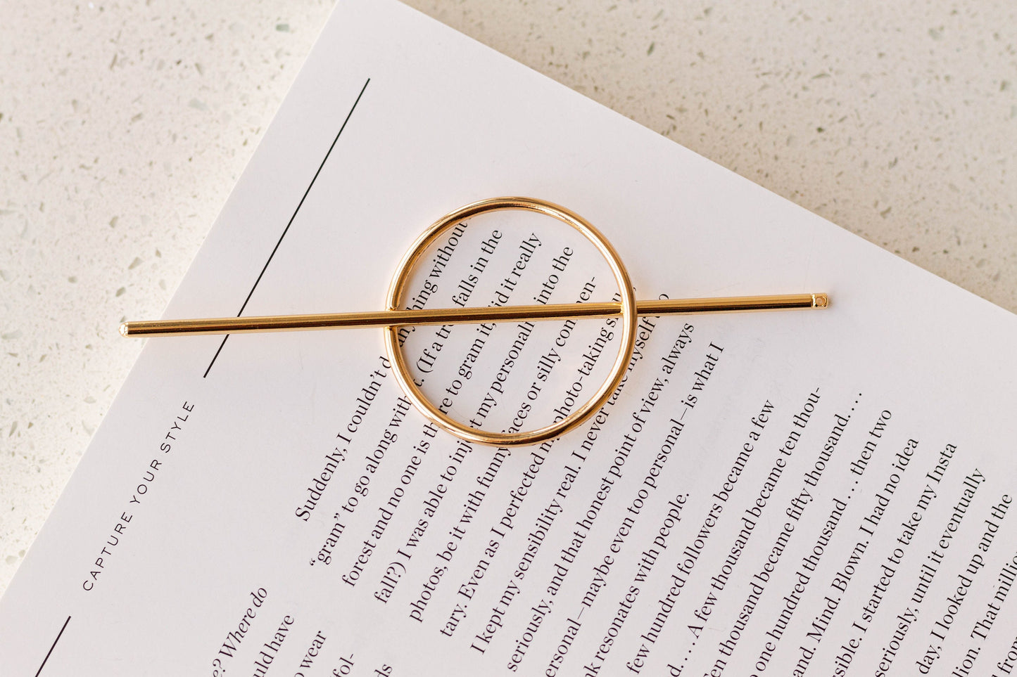 Gold and Silver Minimal Circle Hair Slide