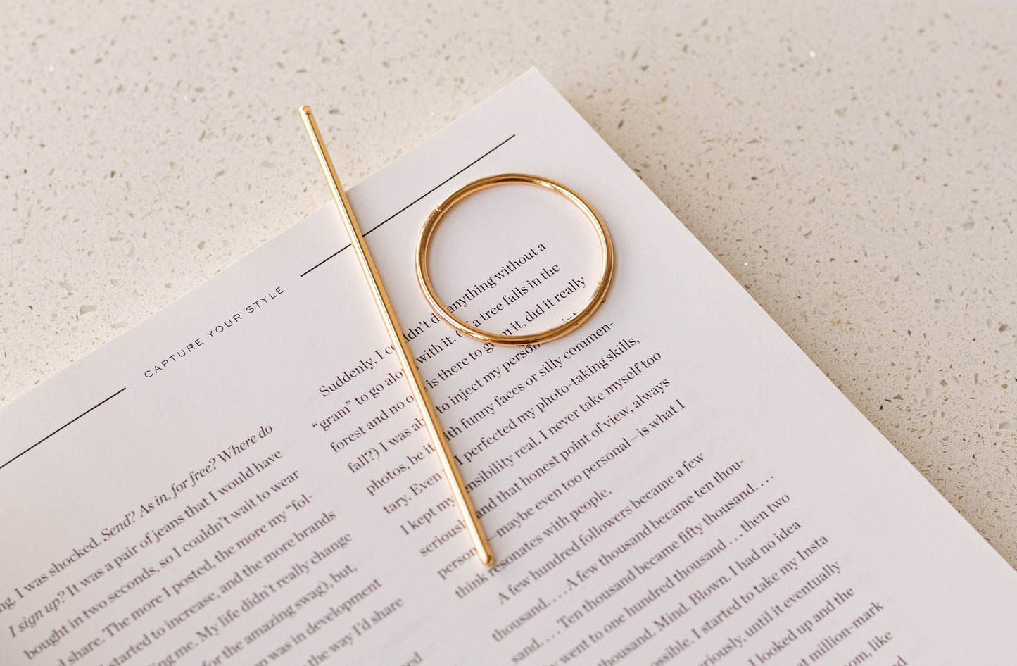 Gold and Silver Minimal Circle Hair Slide