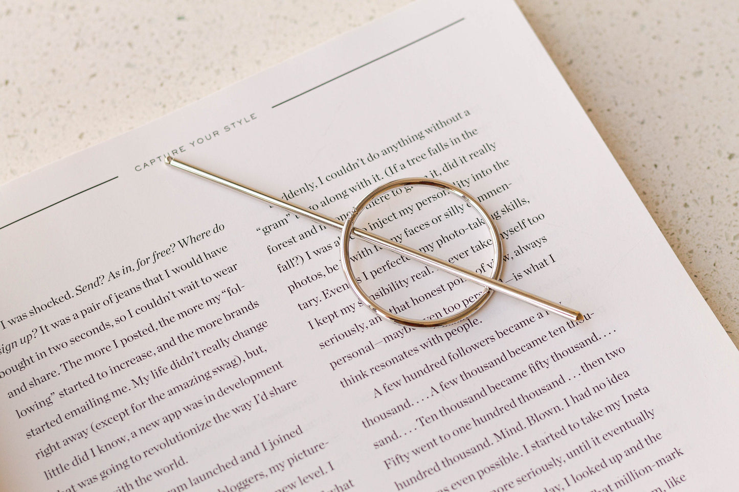 Gold and Silver Minimal Circle Hair Slide