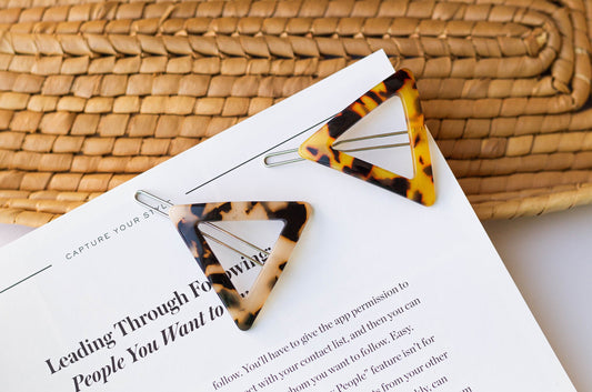 Triangle Tortoiseshell Hair Pin