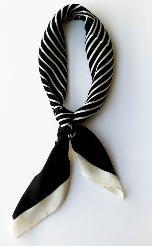 Striped Silk Hair Scarf