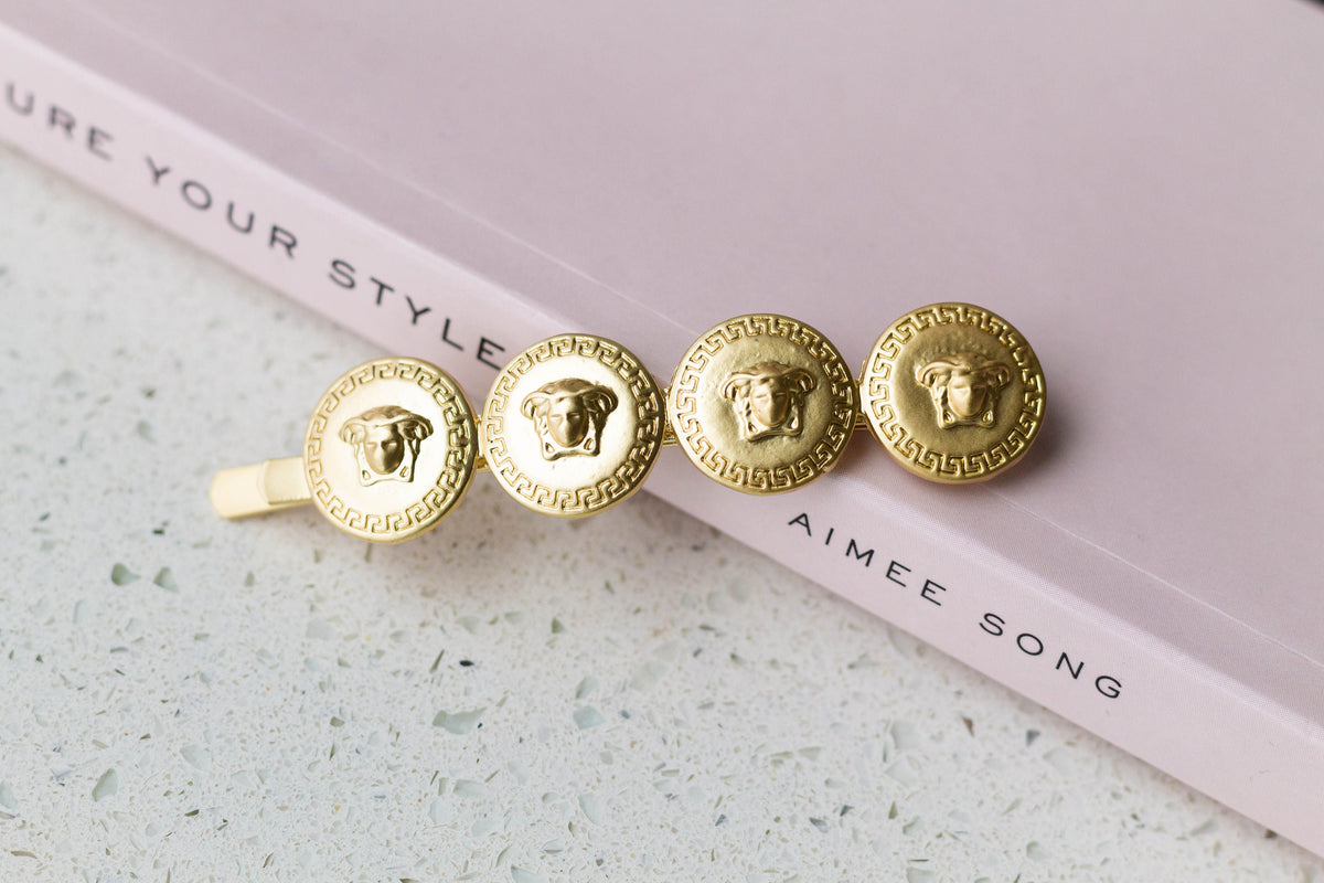 Gold Medallion Hair Pins – The Stylish Daisy display picture 1
