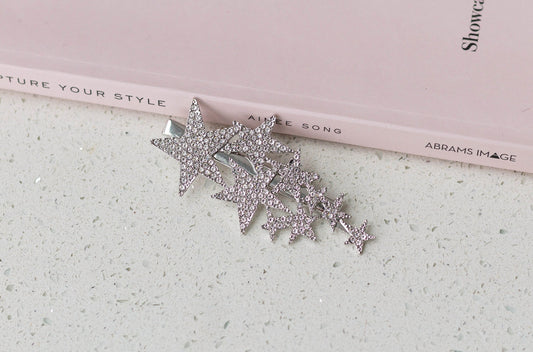 Cluster Rhinestone Star Hair Clips