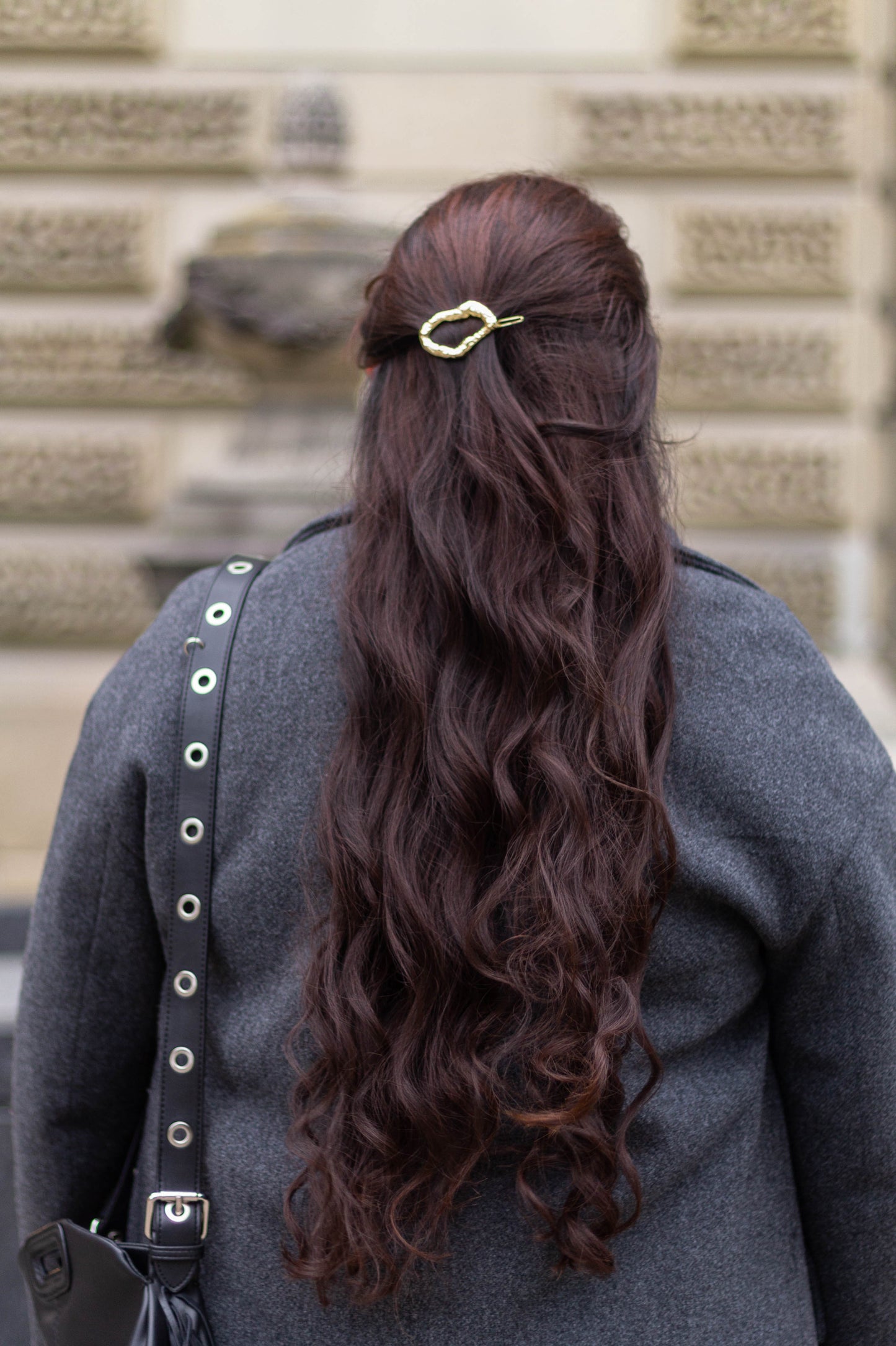 Irregular Metal Oval Hair Pin