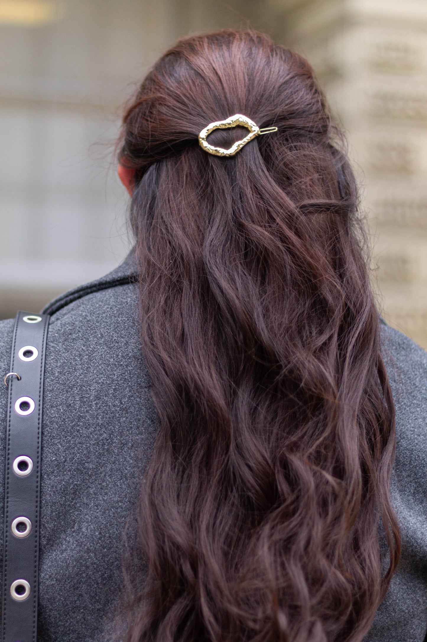Irregular Metal Oval Hair Pin
