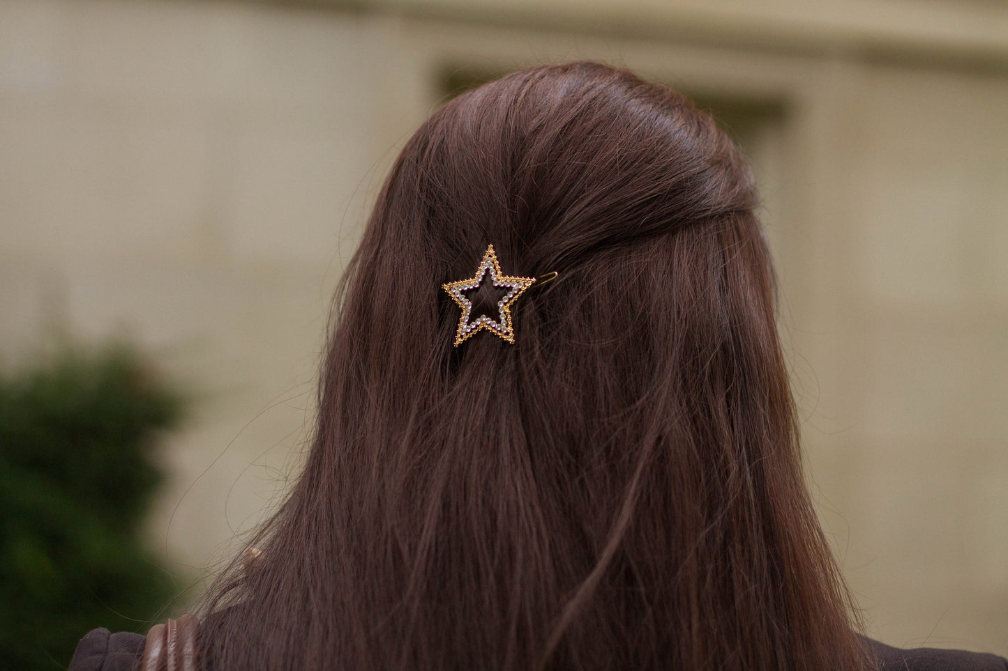 Rhinestone Gold Star Hair Pin